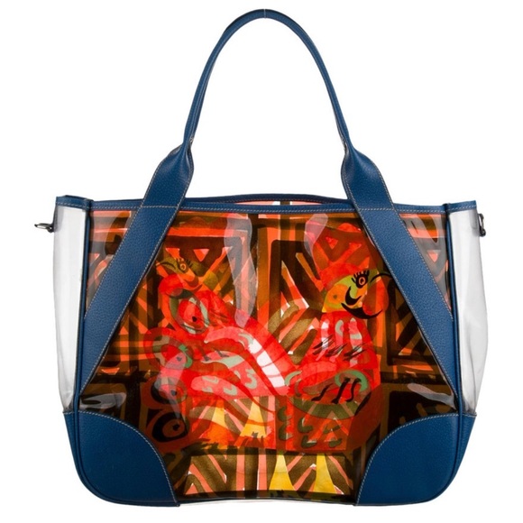 Prada Beach Vinyl and Leather Beach Tote - Picture 1 of 6